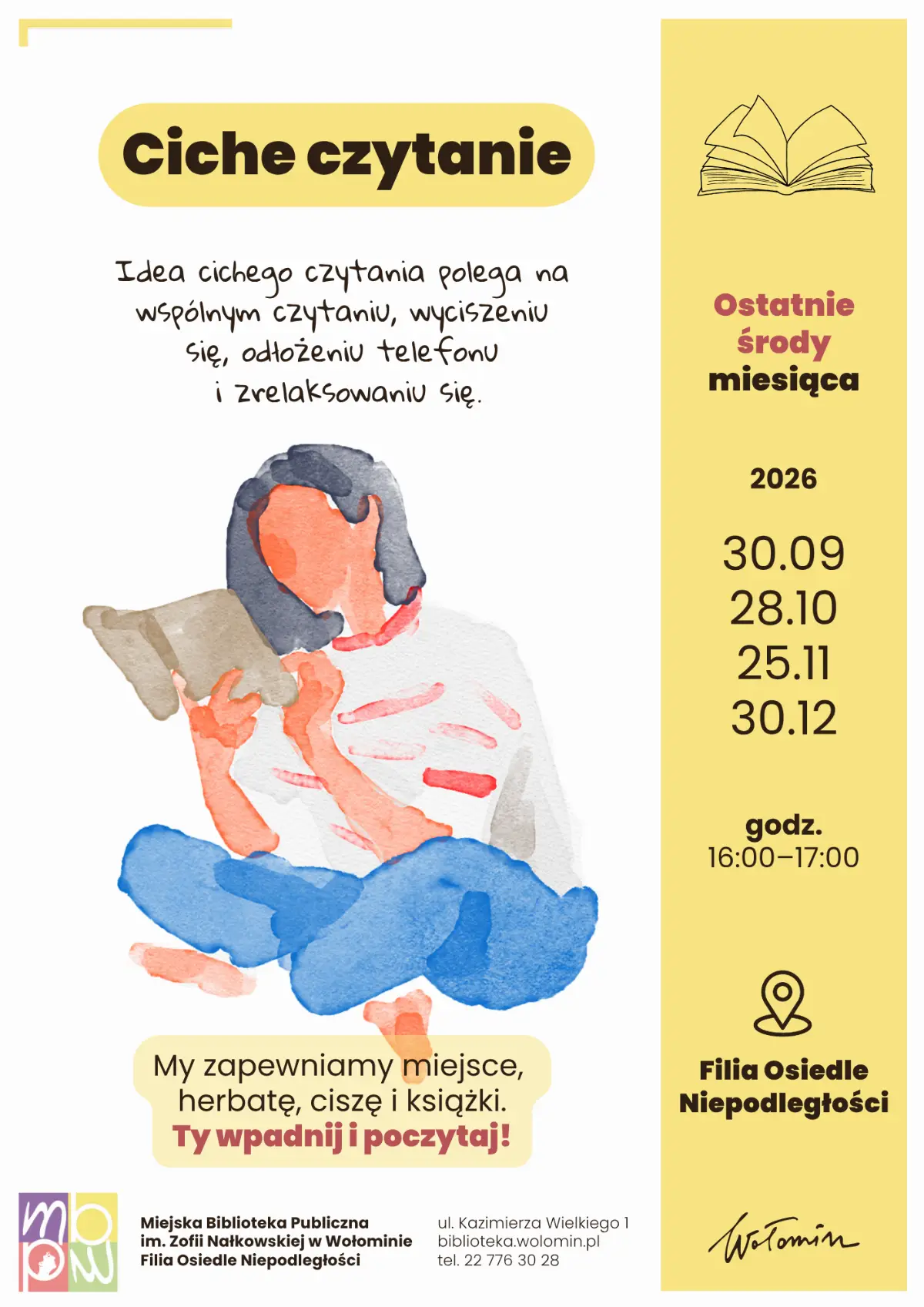 Ciche czytanie w Bibliotece na Osiedlu