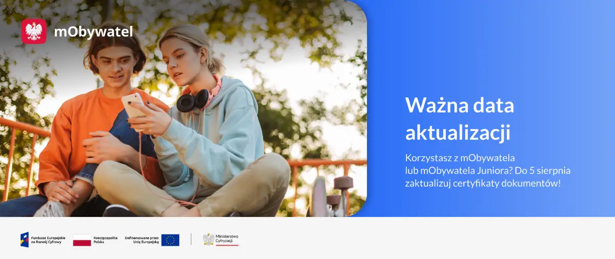 Aktualizacja certyfikatów w aplikacji mObywatel wymagana do 5 sierpnia
