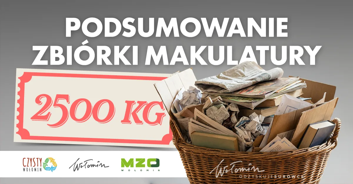 Zebrano 2500 kg makulatury w akcji ekologicznej