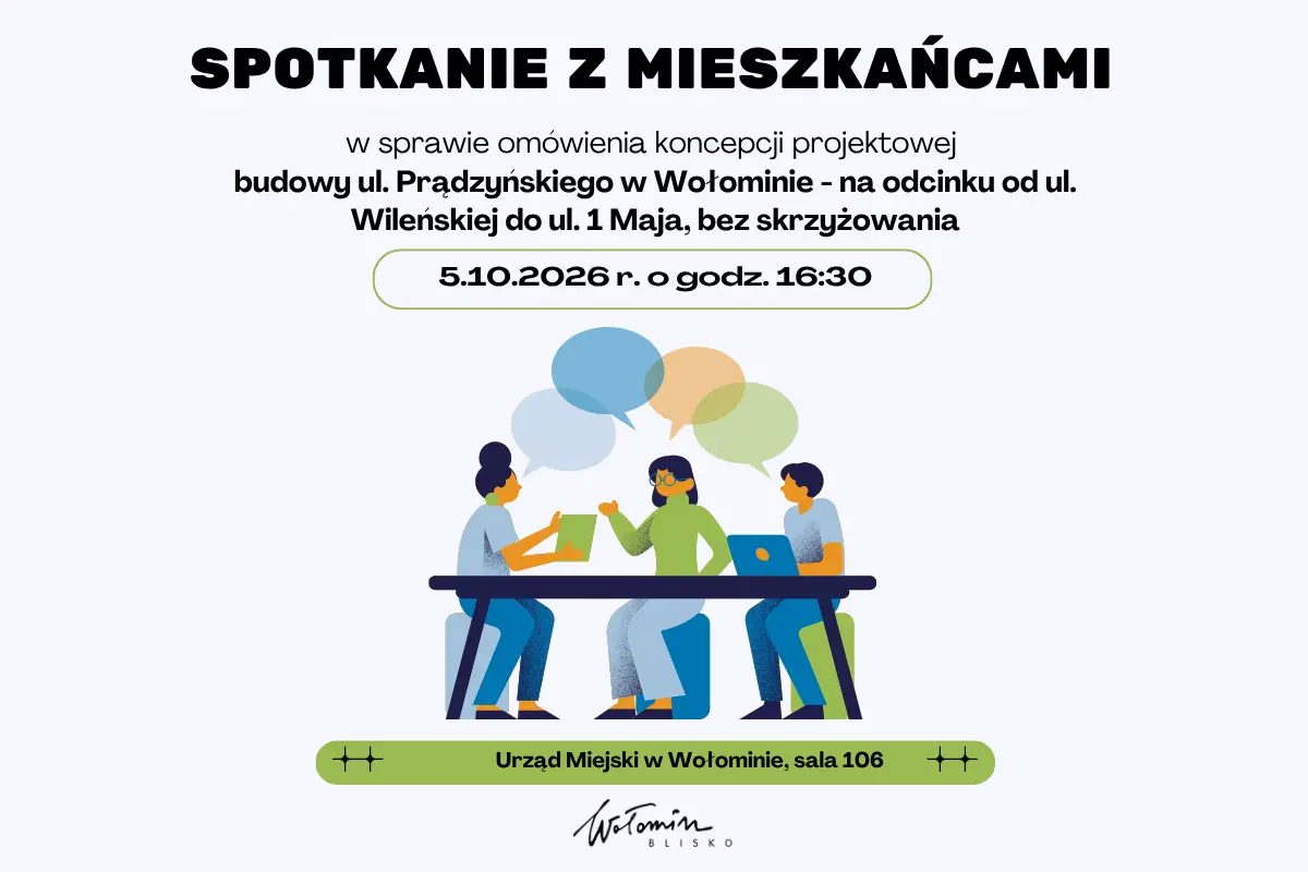 Spotkanie na temat budowy ulicy Prądzyńskiego w Wołominie