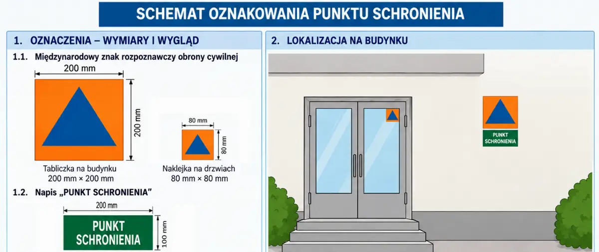 Zasady oznakowania punktów schronienia dla właścicieli i zarządców obiektów