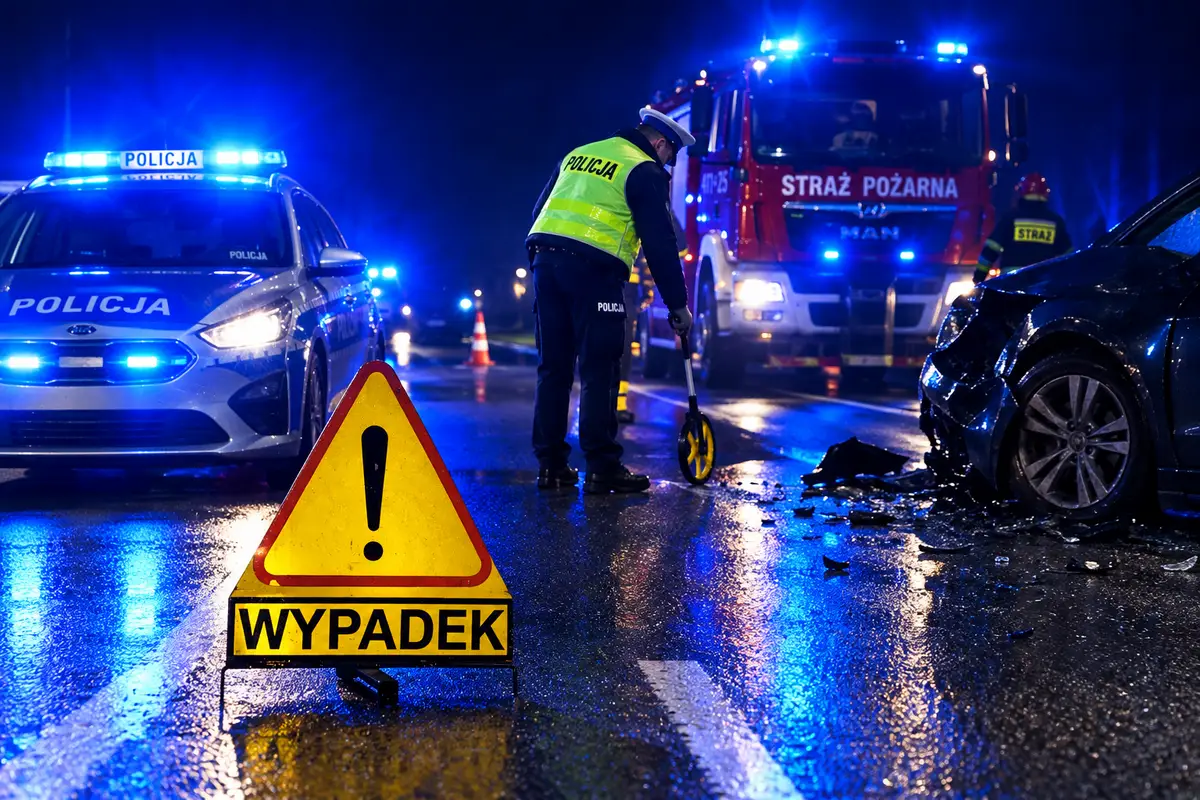 Poszukiwanie świadków wypadku drogowego w Zielonce