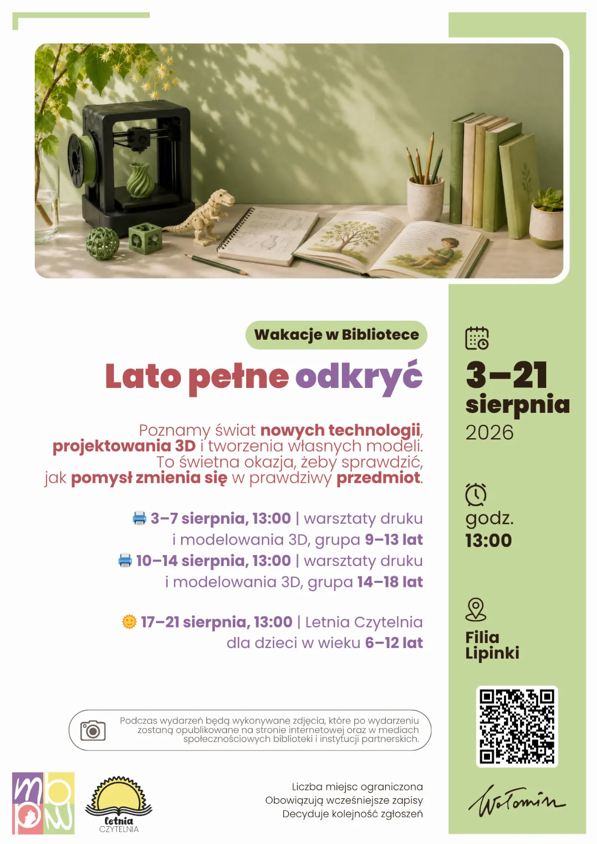 Wakacyjne zajęcia w Filii Lipinki