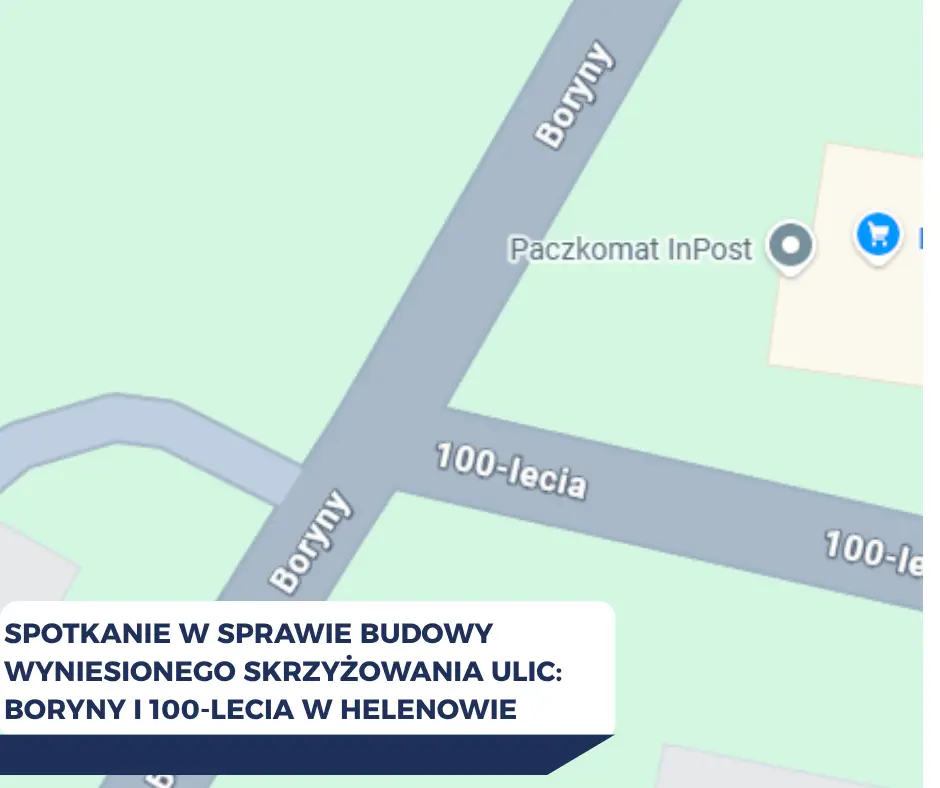 Zebranie mieszkańców Helenowa dotyczące przebudowy skrzyżowania ulic Boryny i 100-lecia