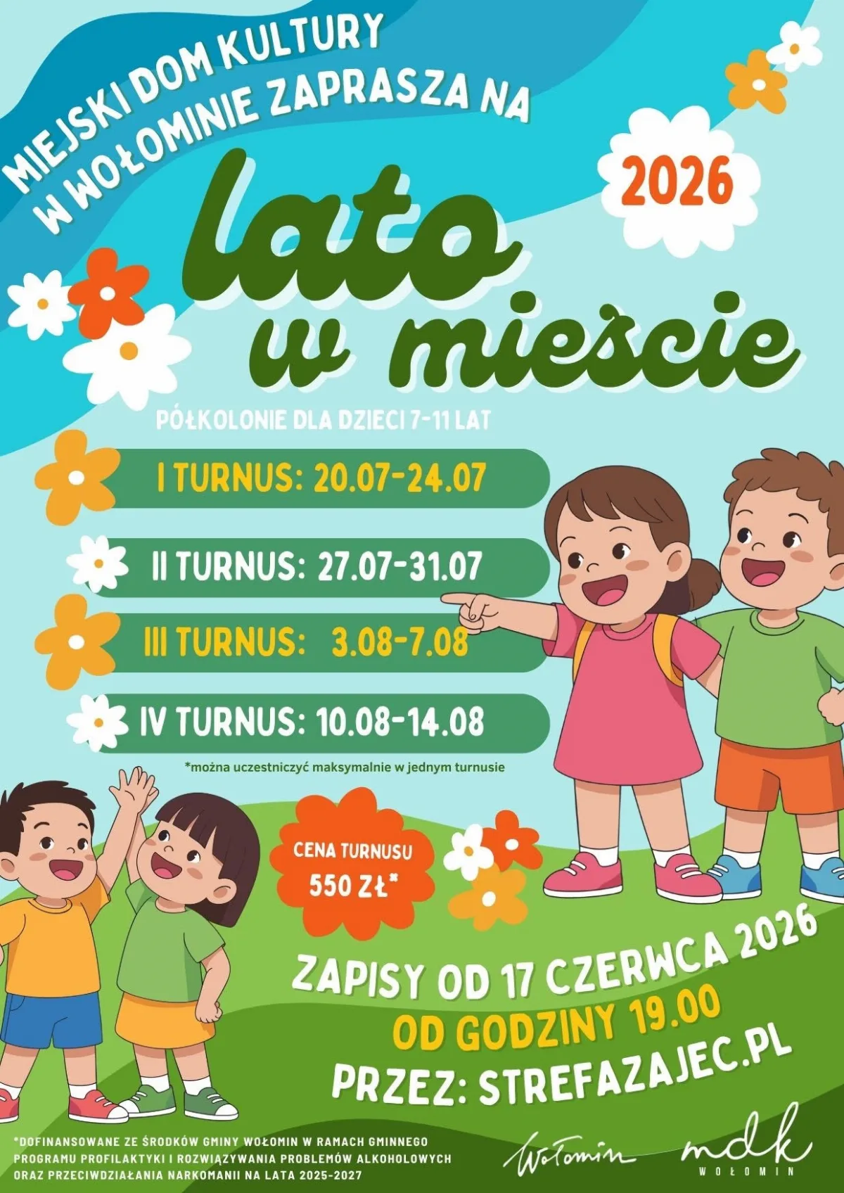 Rozpoczęcie zapisów na półkolonie 'Lato w mieście 2026'