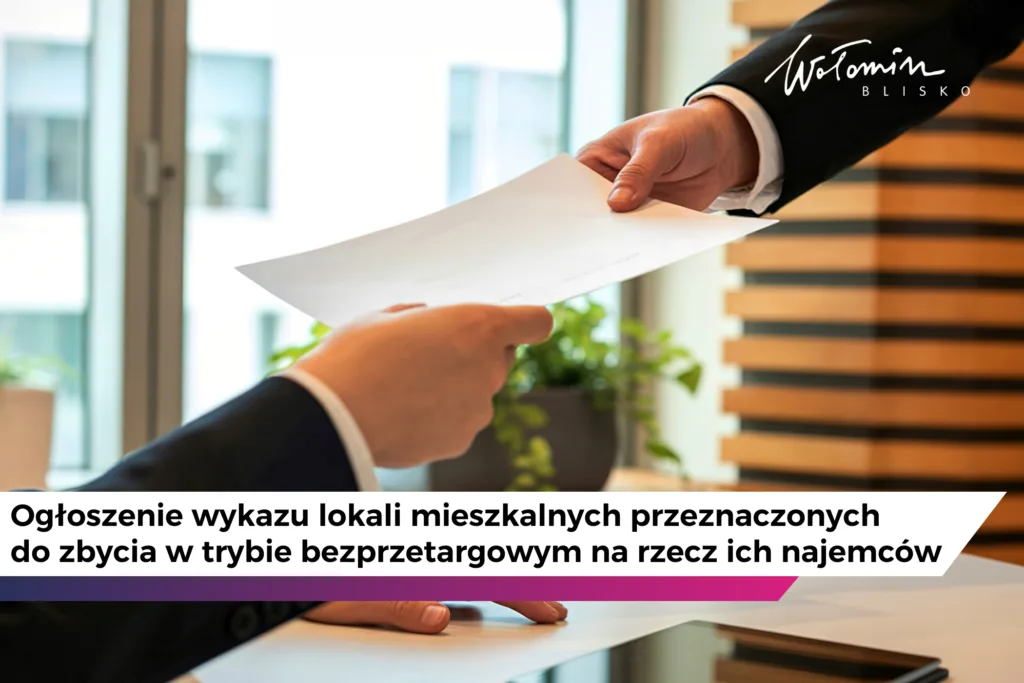 Ogłoszenie o sprzedaży lokali mieszkalnych w trybie bezprzetargowym dla najemców