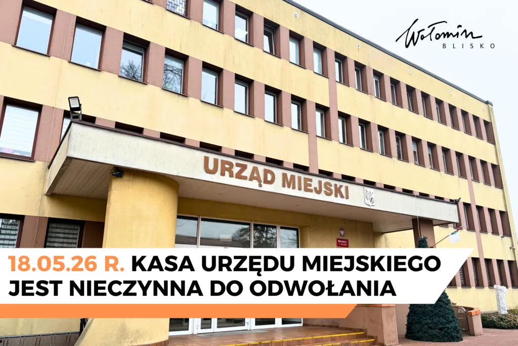 Nieczynna kasa Urzędu Miejskiego w Wołominie