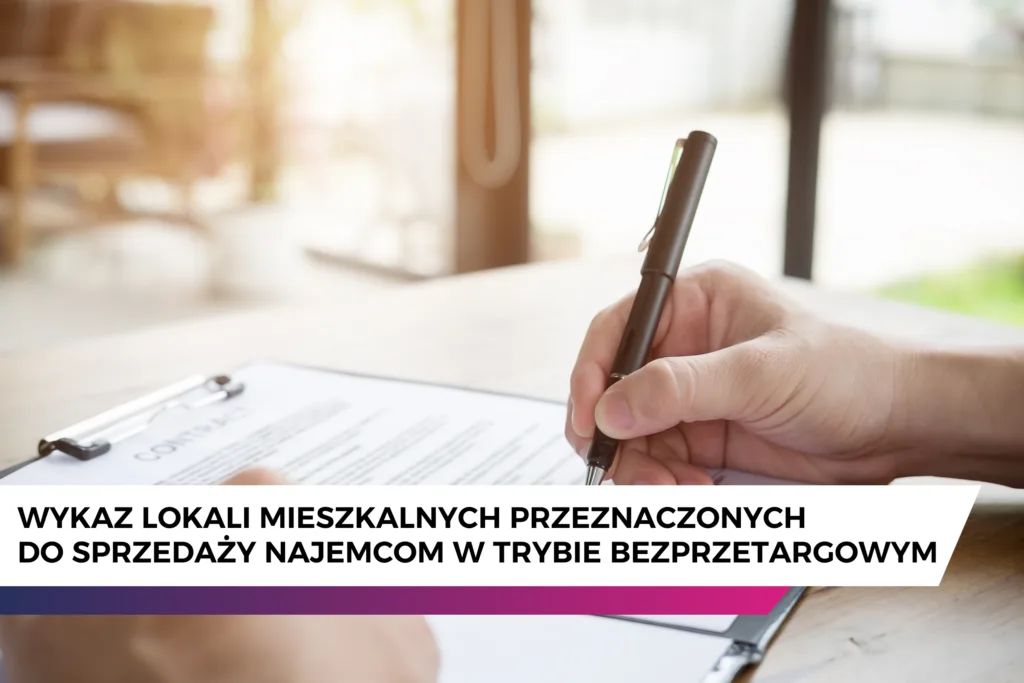 Wykaz mieszkań do sprzedaży dla najemców bez przetargu